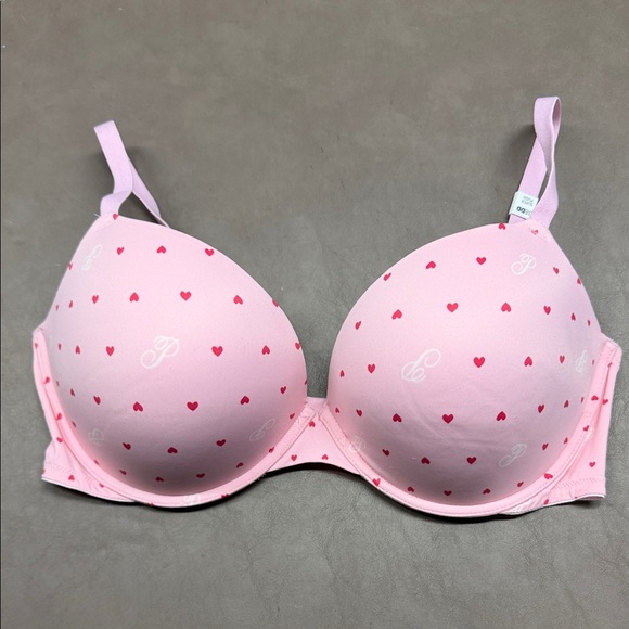 Victoria's Secret Other - PINK Victoria’s Secret Pink Red Heart Print Wear Everywhere Super Push Up Bra